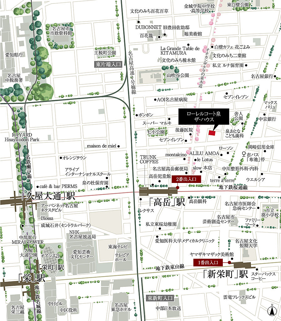 ローレルコート泉ザ・ハウス：案内図