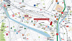 ヴェルディ・ステーションタワー天神川 現地案内図