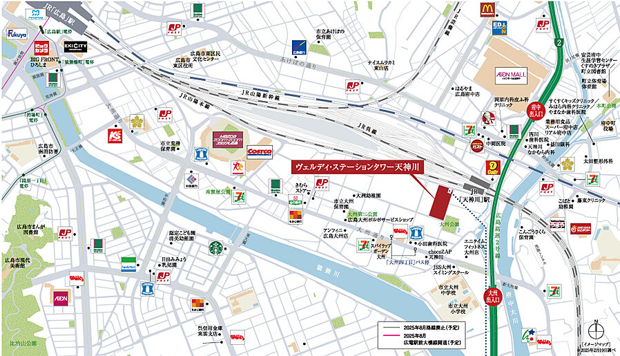 ヴェルディ・ステーションタワー天神川：案内図