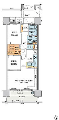 ヴェルディ・ステーションタワー天神川 間取り F