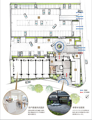 ヴェルディ・プロムナード［祇園］ 敷地配置図・1階平面図・自走式立体駐車場