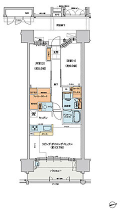 ヴェルディ・ザ・タワー広島Sta. 間取り B2