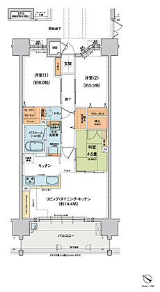 ヴェルディ蔵王公園 間取り C【和室有償プラン】