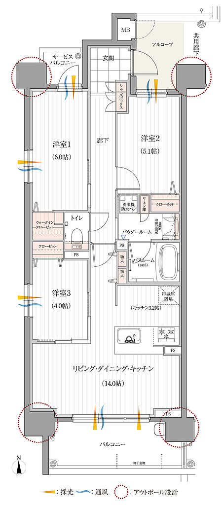 リフローレ名古屋岩塚EAST/WEST 間取り 【EAST】E-A