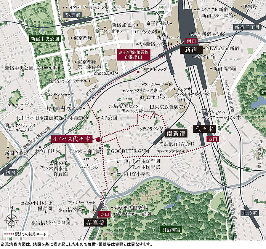 イノバス代々木：案内図