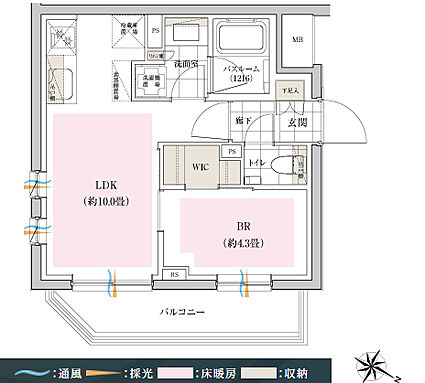イノバス石神井公園 間取り E