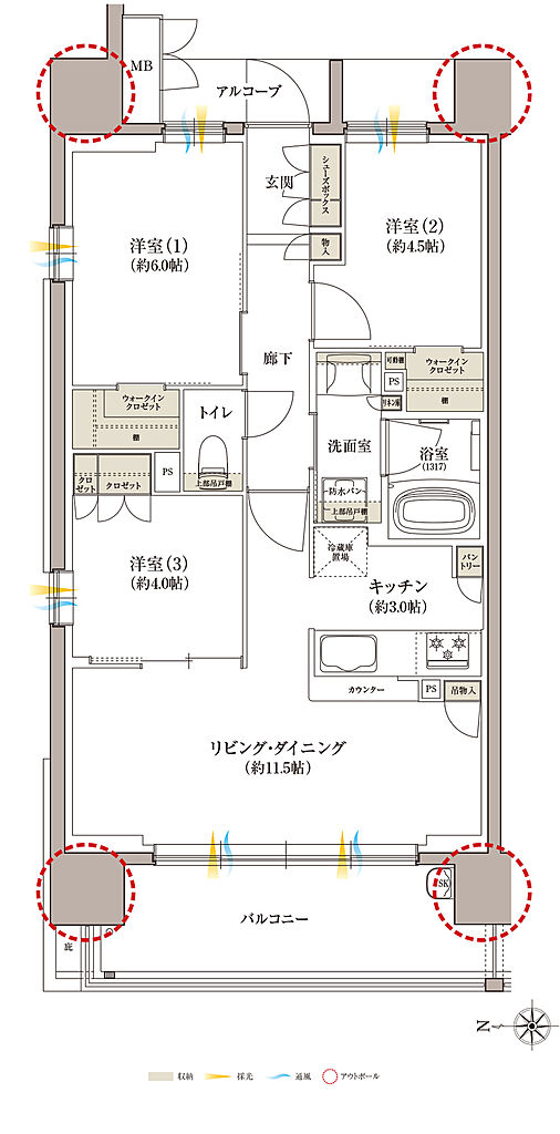 カサーレ鶴見ファーストプレイス 間取り A