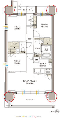 カサーレ鶴見ファーストプレイス 間取り A