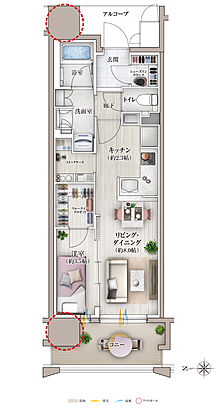 カサーレ鶴見ファーストプレイス 間取り C