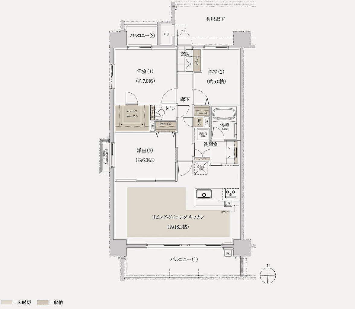 グランザ千種茶屋ヶ坂 間取り A
