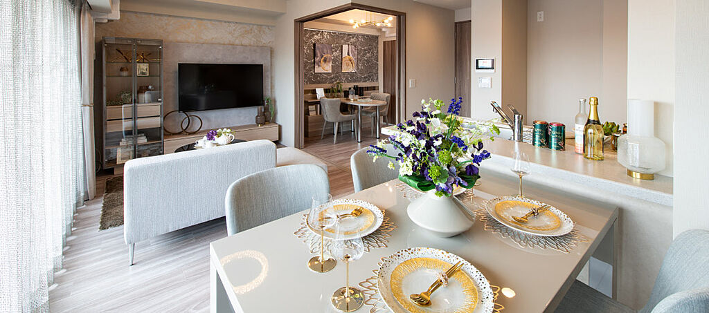 サンメゾン香里園駅前 リビング・ダイニング（C2タイプ）