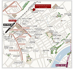 サンメゾン吹田 現地案内図