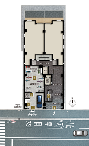 ヴェリテ元離宮二条城 敷地配置イメージイラスト