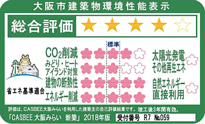 大阪市建築物環境性能表示を取得