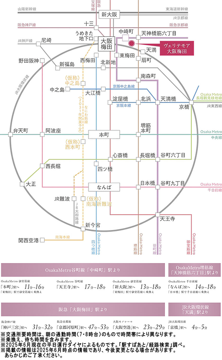 ヴェリテモア大阪梅田：交通図