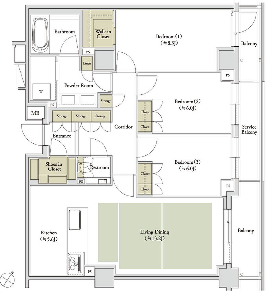 ザ・サンメゾン南山 間取り D