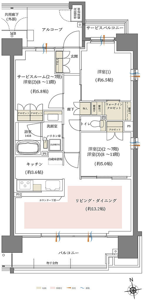 シーンズ関目高殿スクエアガーデン 間取り F