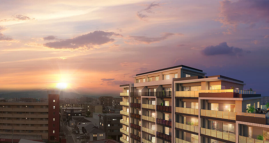 サングレート博多レクシアル 外観完成予想図