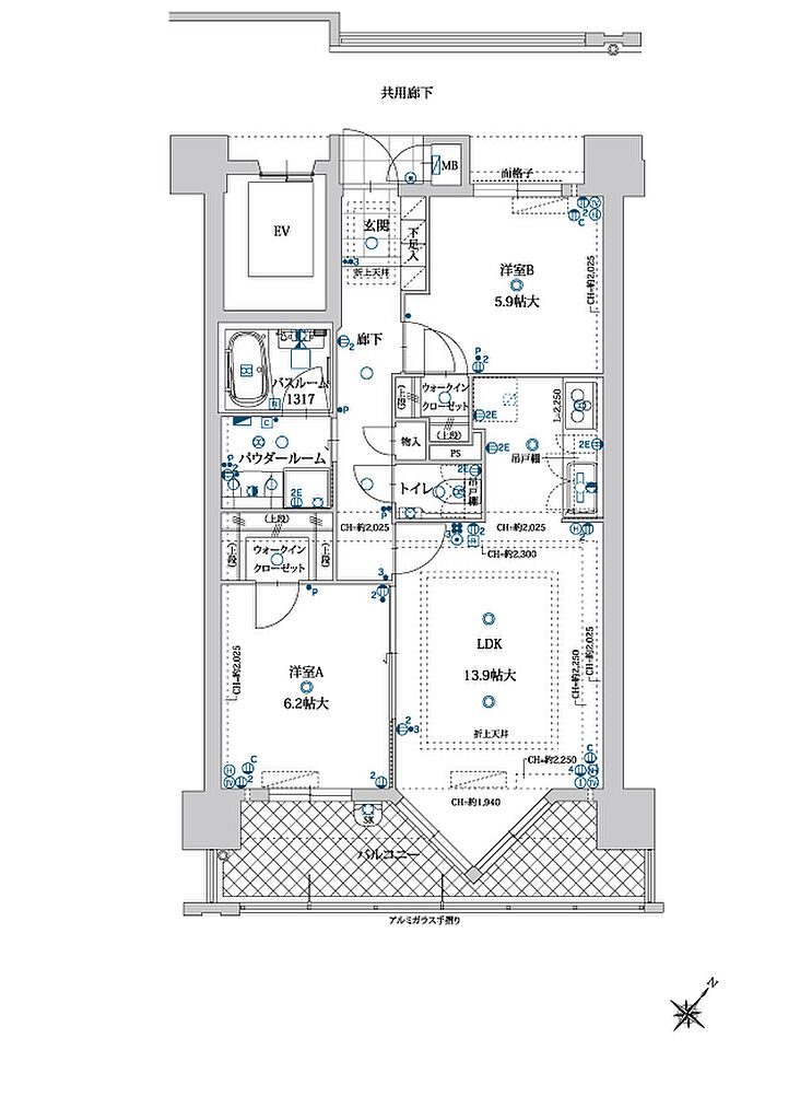 サングレート博多レクシアル 間取り C