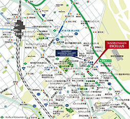 サングレート博多エクセラス 現地案内図