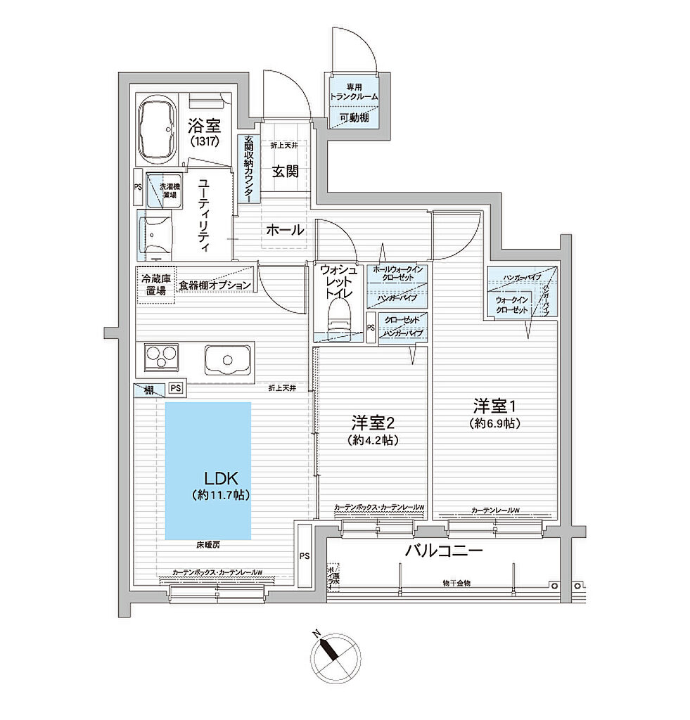 グランファーレ南郷13丁目駅前 間取り B