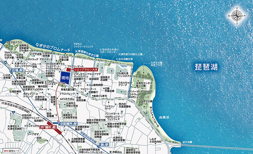 シエリアシティ大津におの浜 現地案内図