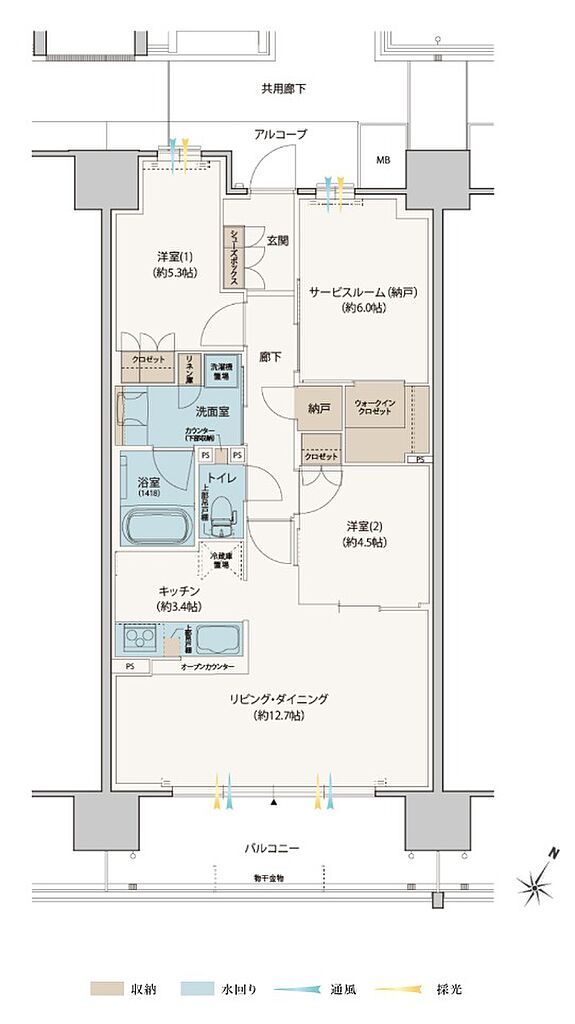 シエリアシティ星田駅前＜イーストスクエア＞ 間取り 【家具付き分譲】EH