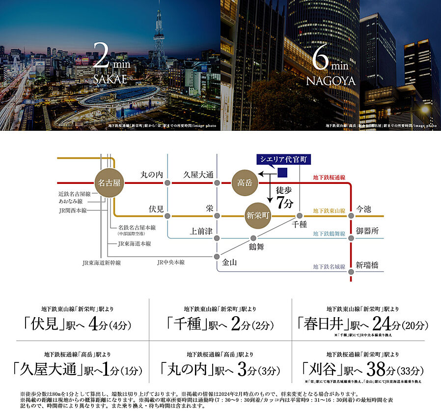 シエリア代官町：交通図