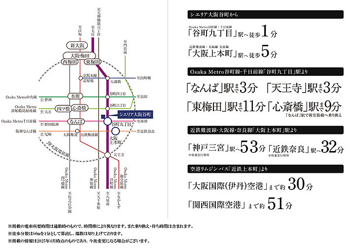 シエリア大阪谷町 アクセス図