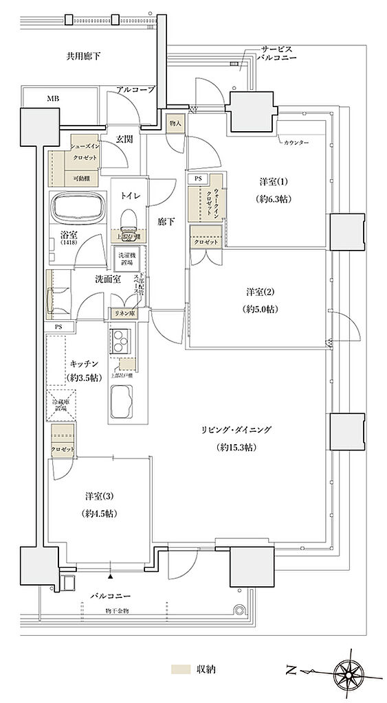 シエリア京都桂川 間取り F