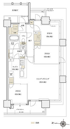 シエリア京都桂川 間取り F