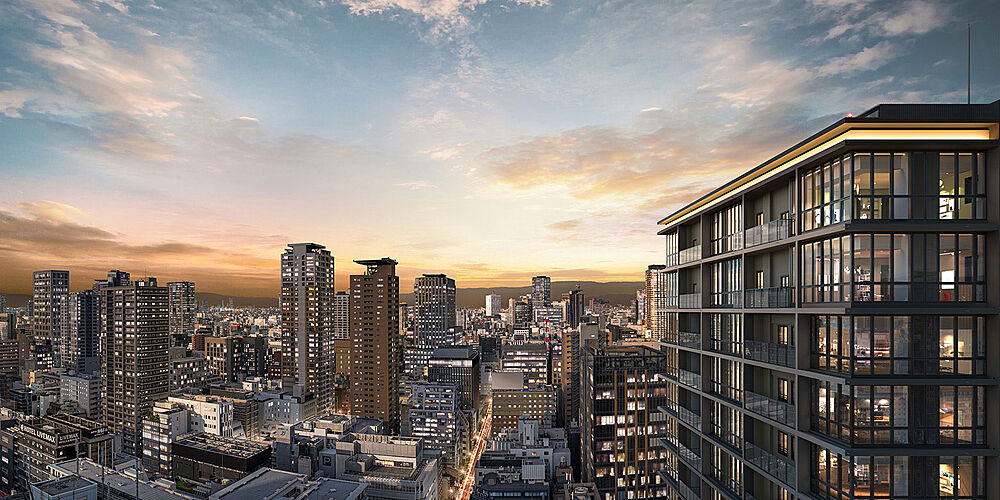 シエリアタワー北浜 外観完成予想イメージ