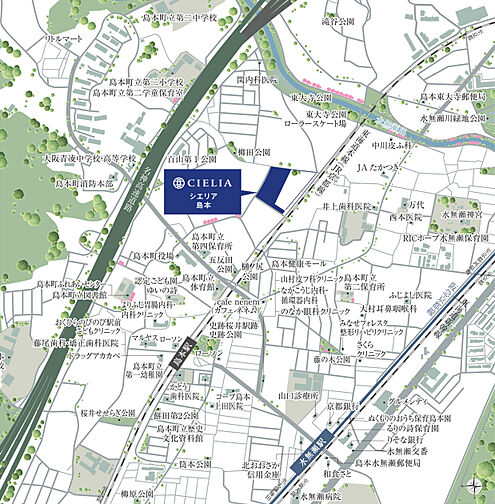シエリア島本 現地案内図