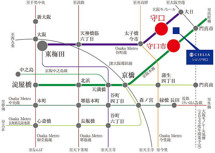 シエリア守口 アクセス図