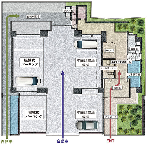 シエリア久屋大通公園 敷地配置図