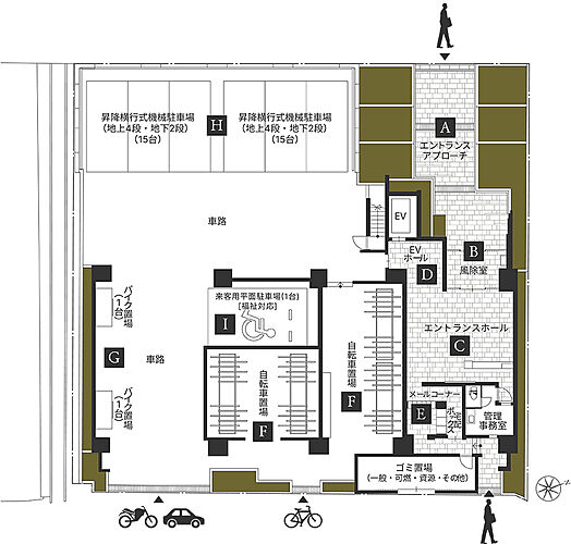 エステムコート三田 ザ・クラブハウス 敷地配置図