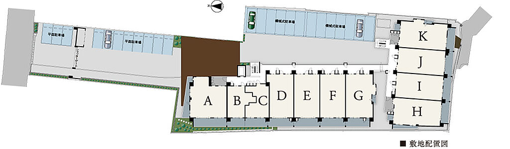 ピアッツァコート南八木 敷地配置図