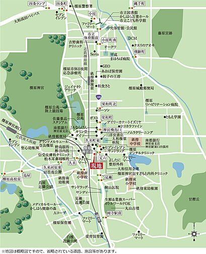 ピアッツァレジデンス橿原神宮駅前 現地案内図
