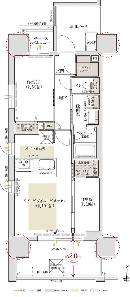 ディモア扇町公園 The FRONT 間取り A