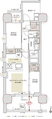 ディモア扇町公園 The FRONT 間取り A