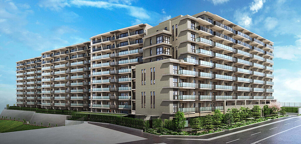 クレヴィアシティ神戸舞子駅前 外観完成予想CG<br />
