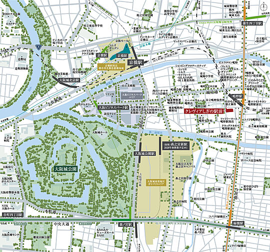 クレヴィアしぎの駅前 現地案内図