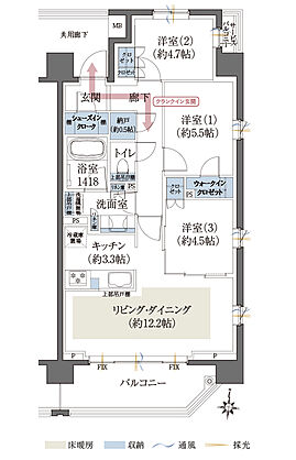クレヴィア練馬レジデンス 間取り L