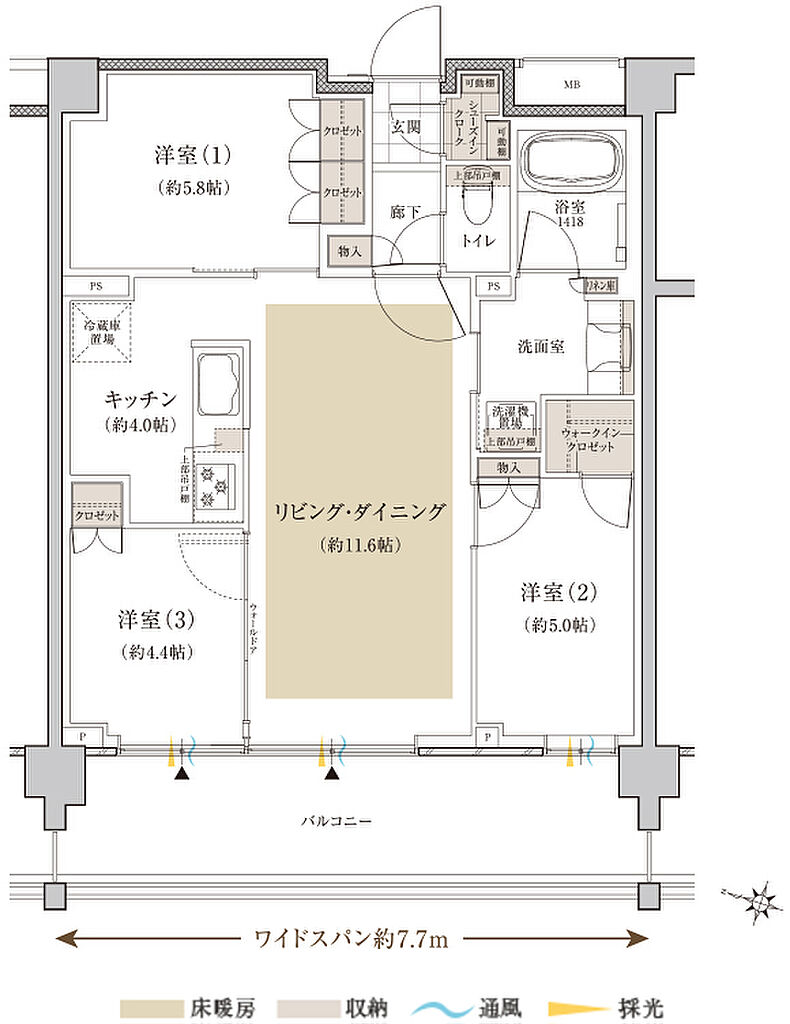 クレヴィア新川崎 間取り L