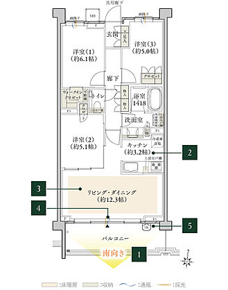 クレヴィア西国分寺 間取り E2