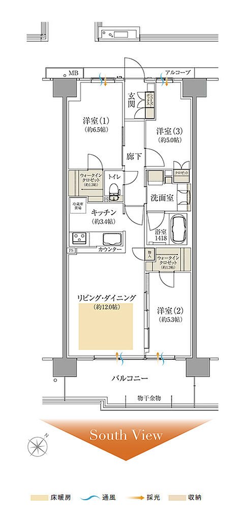 ルナコート三田ウッディタウン中央 間取り D1