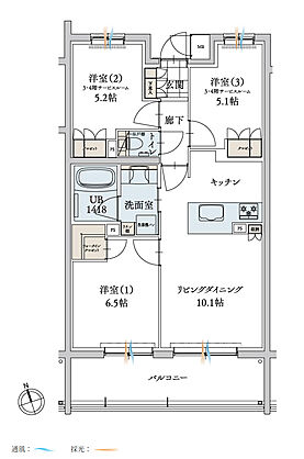 エンブル・パーク＆レジデンス駿河池田 間取り F