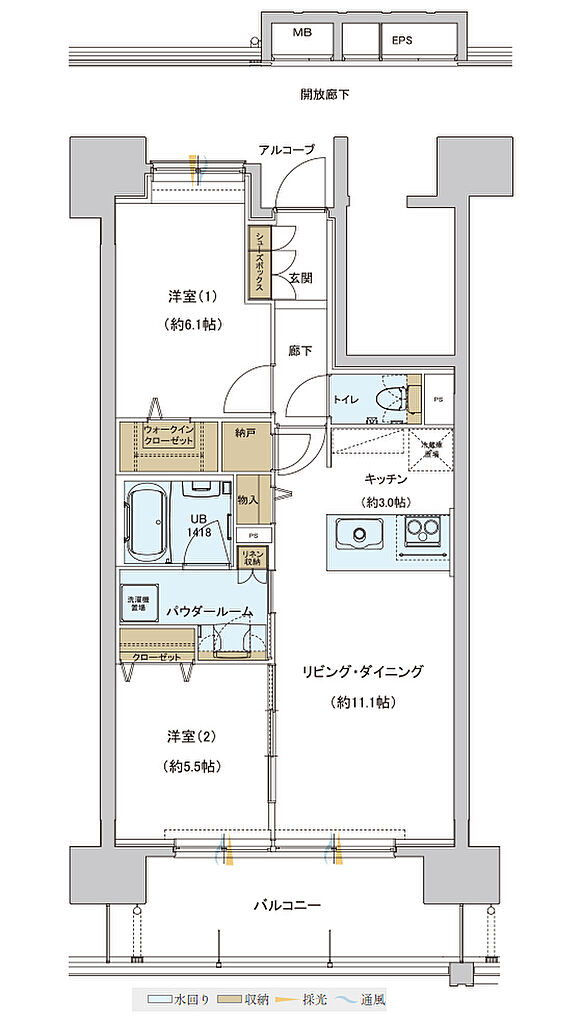 グランフォセット福島上町 間取り C