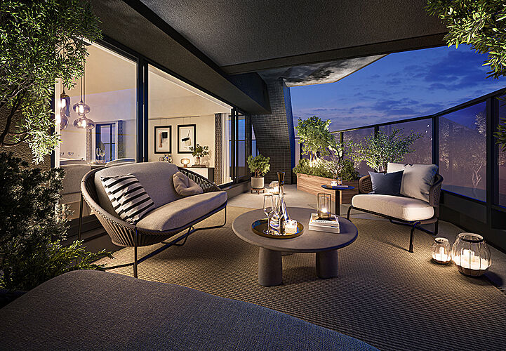 クラブスタイル大橋レーヴ ルーフバルコニー完成予想CG