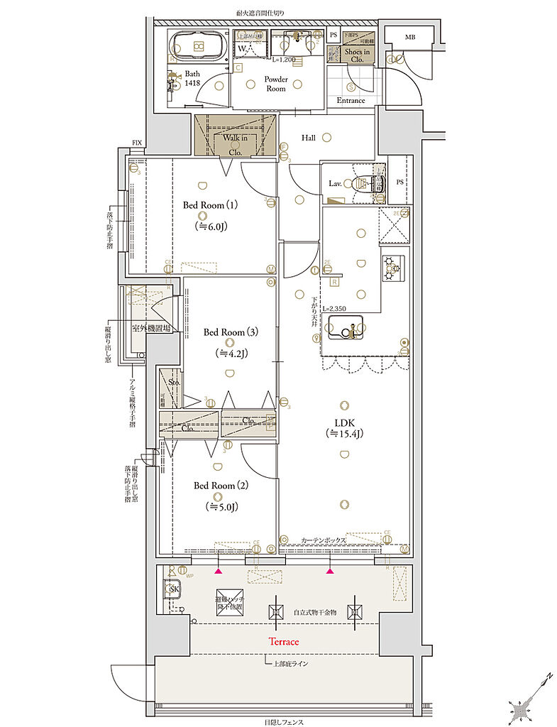 クラブスタイル大橋レーヴ 間取り At
